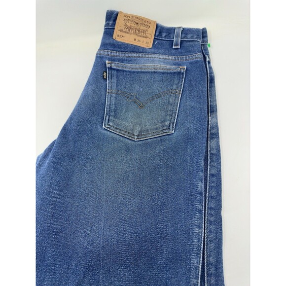 Vintage Levi's Saddleman Boot Cut Jeans Men's 20517 0217 36x27 Orange Tab 517 - Picture 16 of 16